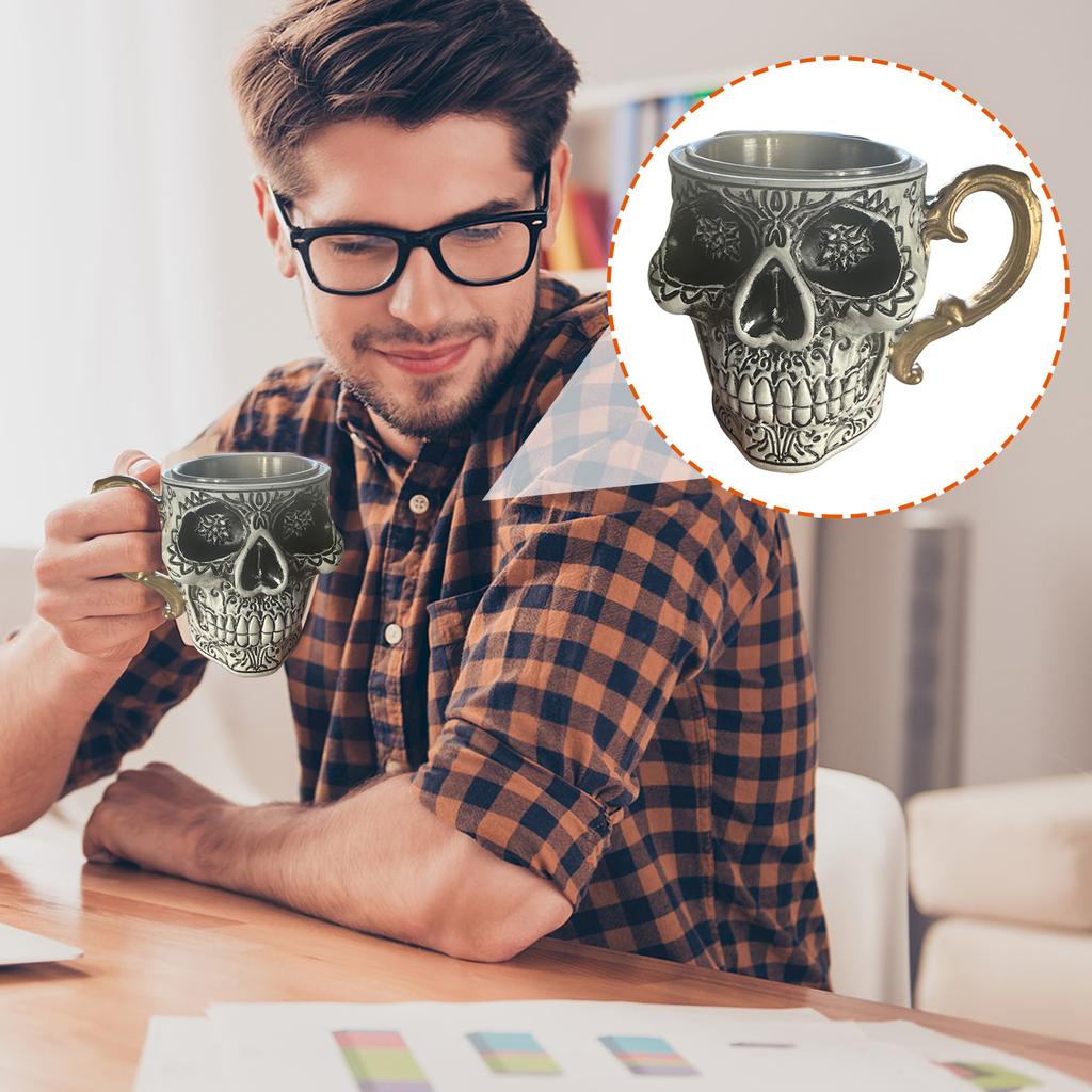 Tazza da caffè, Tazza da tè in resina gotica placcata oro, Tazza da caffè