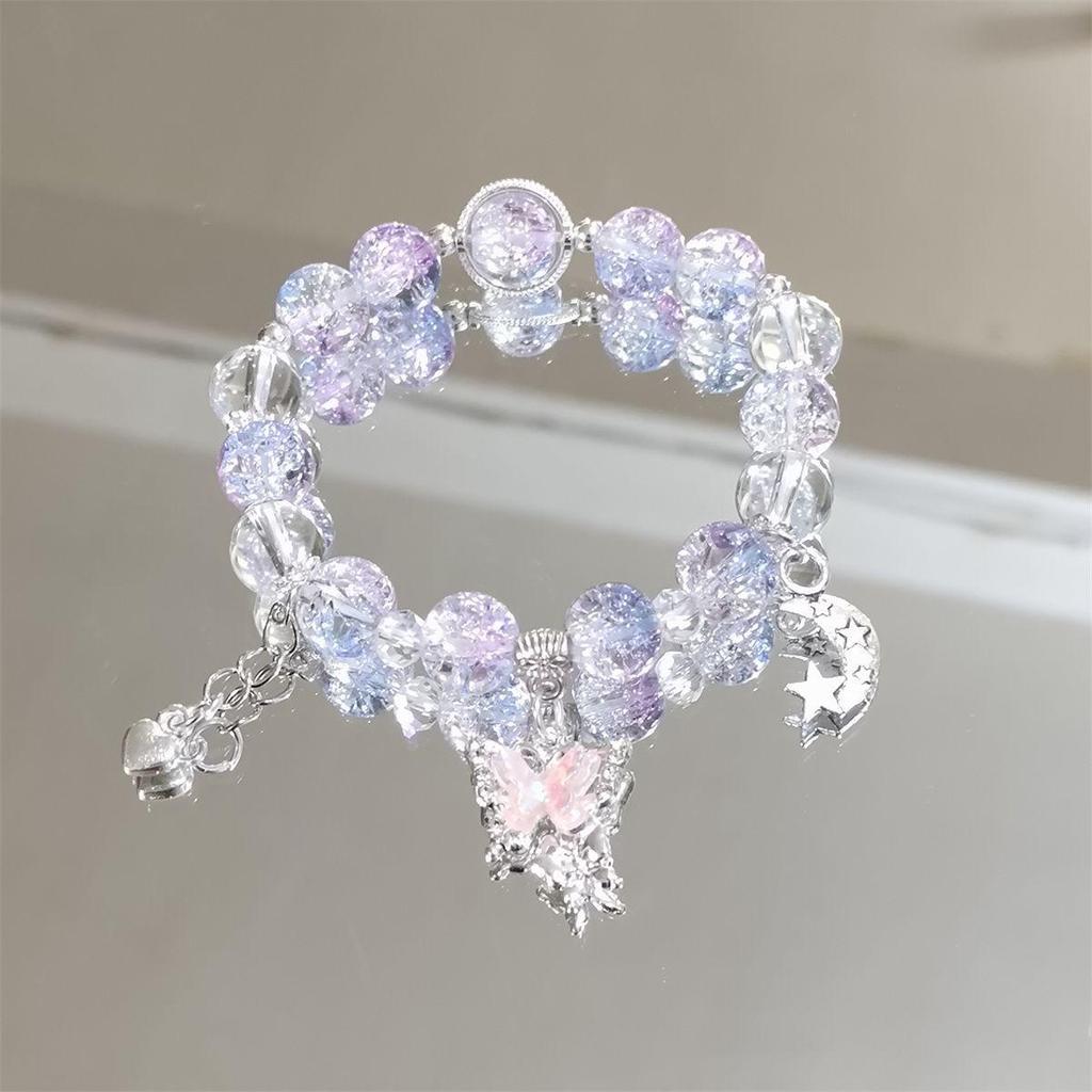 Mori Style Starry Sky Crystal Butterfly Bracelet - Elegant, Versatile Fairy Design for Women and Best Friends
