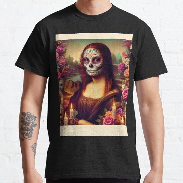 BEST SELLING Mona Lisa Santa Muerte Style Classic T-Shirt S разноцветный