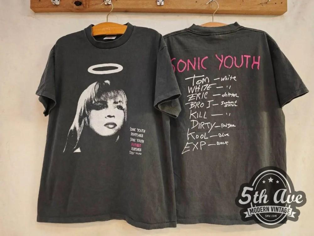 

Sonic Youth Band Graphic Classic Style 2 Side Black Unisex T shirt WA3817 Unisex T-Shirt L