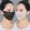 1/2 Stück Schwarz Weiß Spitze Gesichtsmaske Wiederverwendbar Atmungsaktiv Cosplay Maske für Make-up Tanzpartys Sonnenschutzmaske für Outdoor-Aktivitäten