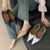 Fashion Elegant Butterfly-knot Shallow Women Low-heeled Shoes Fashion Pointy Toe Flat Sandals Comfortable Soft Sole Brand Designer Shoes