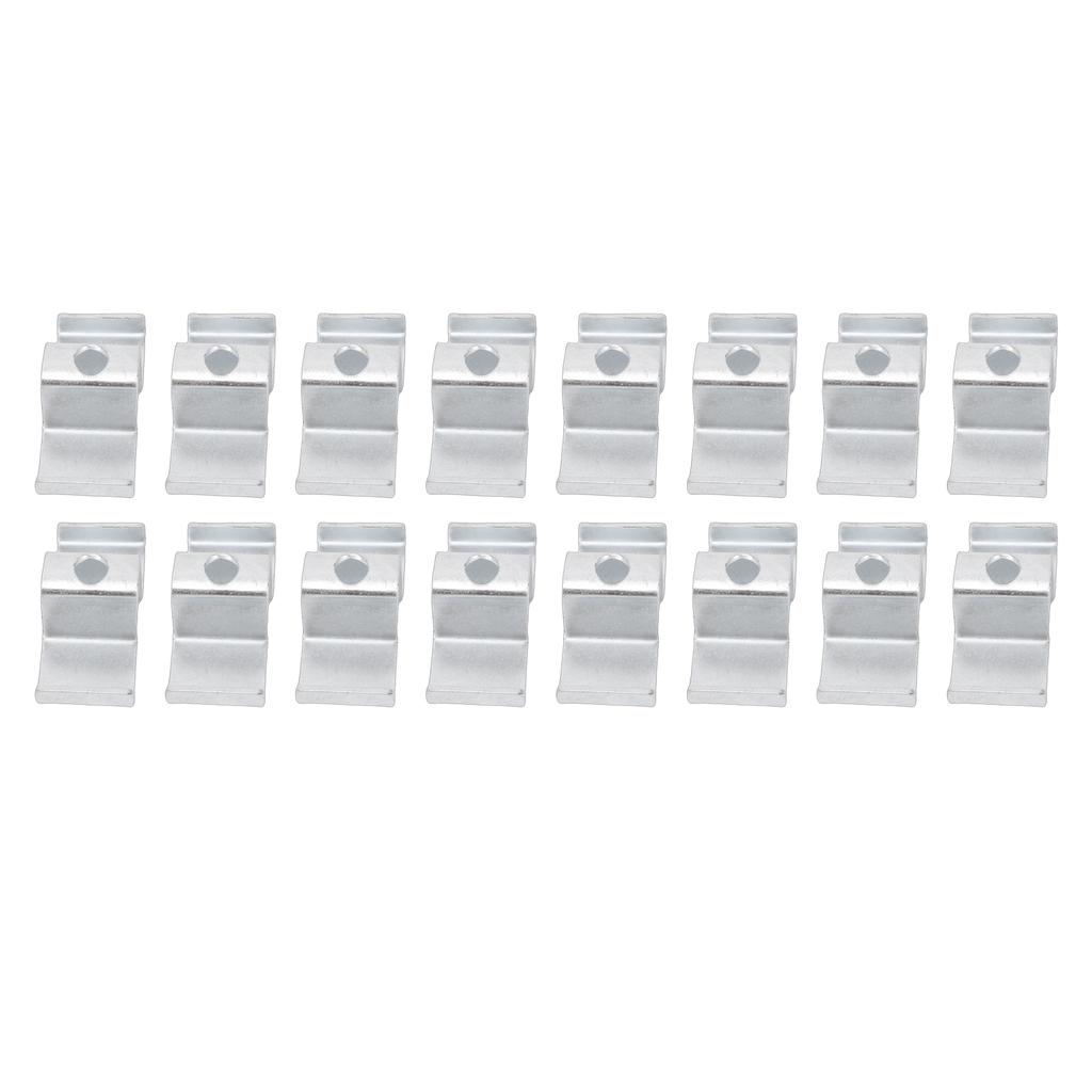 Pack of 25 Galvanized Steel Saddle Clamps for Oval Hole Design Grids, Industrial Floor Drainage Systems, Mezzanines, Walkways, Stair Treads