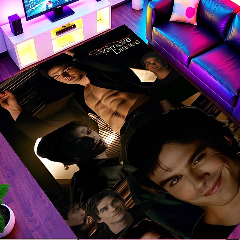 Damon Salvatore Print Rug, Washable Floor Carpet, For Entryway Dorm Laundry Room Office Study, Home Decor Birthday Christmas Gift