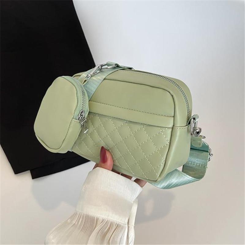 Nuova Borsa a Spalla Trapuntata, Borsa a Tracolla Casual con Cerniera, Borsa Quadrata in PU con Portamonete Piccolo, Carta, Telefono, Fotocamera, Rossetto, Chiavi, Pochette