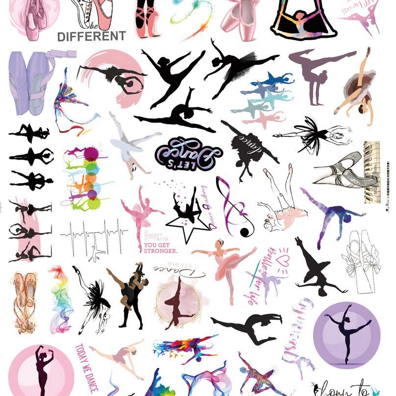 Cheerleader Graffiti Stickers: 50-100 Waterproof Decals for Luggage, Notebooks, Scooters, & Water Bottles