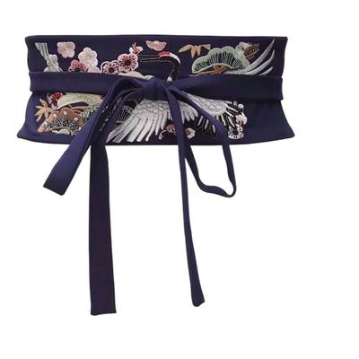 Cintura Larga Ricamata Fiore Fascia Vita Donna Personalità Hanfu Cummerbund Girdle per Abito