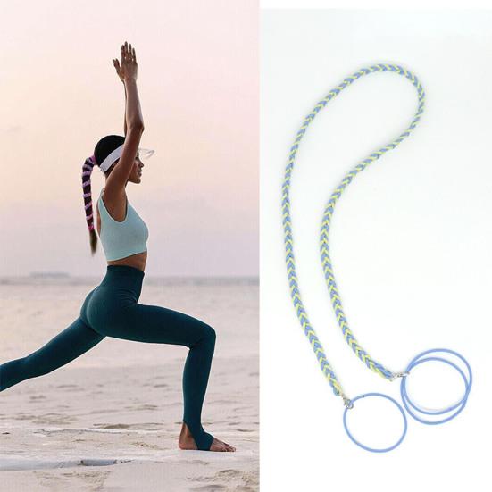 4Pcs Hair Rope Women Extra-Length Spiral Hair Band Long Sports Headband Tearable Elastic Hair Straps Ponytail Holder