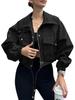 2025 Women's Autumn Solid Color Short Zipper Trench Coat