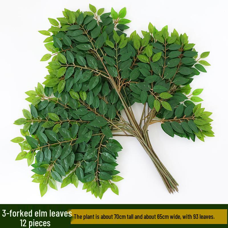 Artificial Banyan Branches with Laminated Plastic Leaves for Landscaping and Decoration