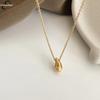 18K Gold-Plated Titanium Steel Water Drop Necklace - European & Korean Style Clavicle Chain for Women