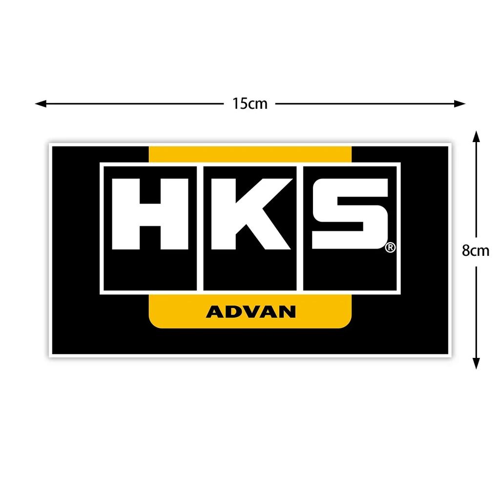 For HKS Sticker JDM Racing Decals Motorcycle Scooter Auto Window Bumper Car Decoration ADVAN Modified Accessories