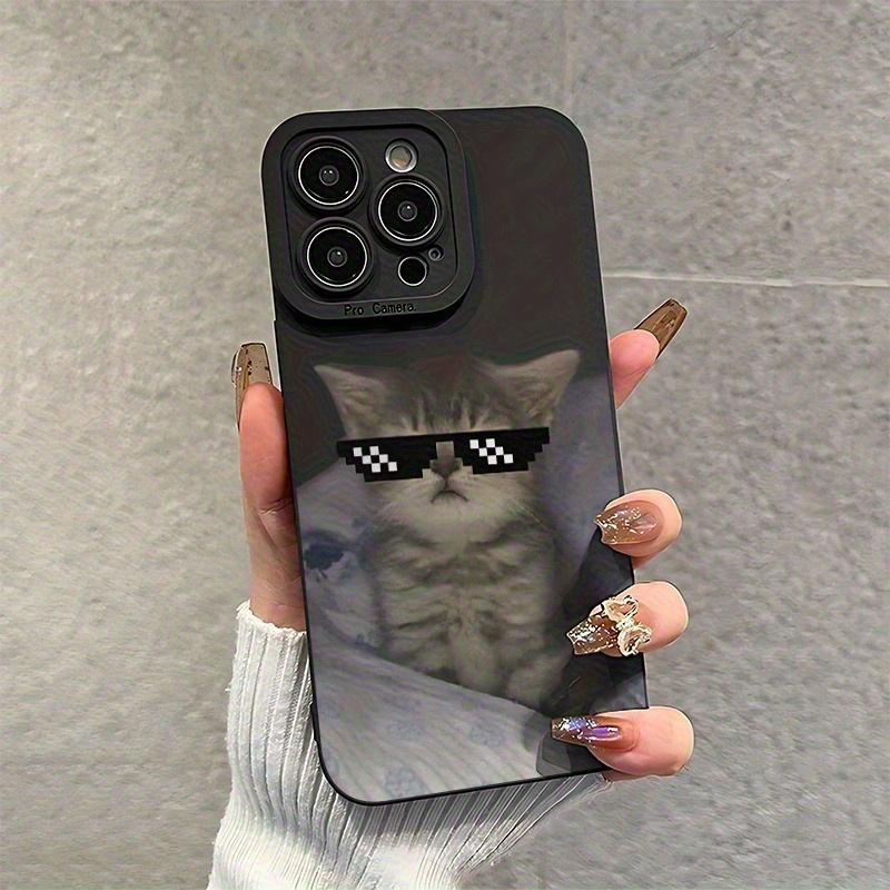 Mosaic Fashion Cat Pattern Phone Case Suitable for iPhone 17 16 15 14 13 12 11 Pro/Max/Plus Anti Drop and Anti Shock Back Cover