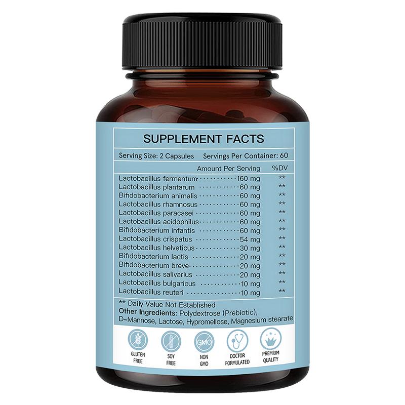 Didacat Men's Probiotic Supplement for Gut Health, 120 Capsules