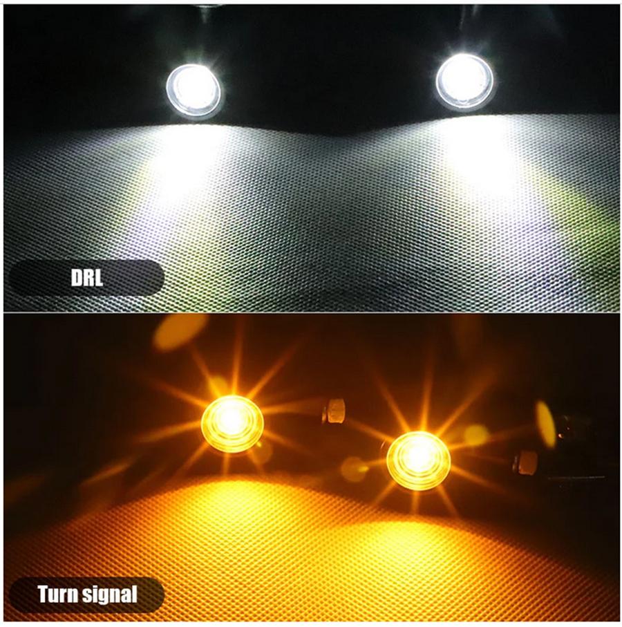 4 Pcs Motorcycle Dirt Bike Scooter LED Turn Signal Brake Light DRL Flashing Lamp