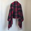 Used Utatane 100% Cashmere Large Stole Shawl Muffler Check