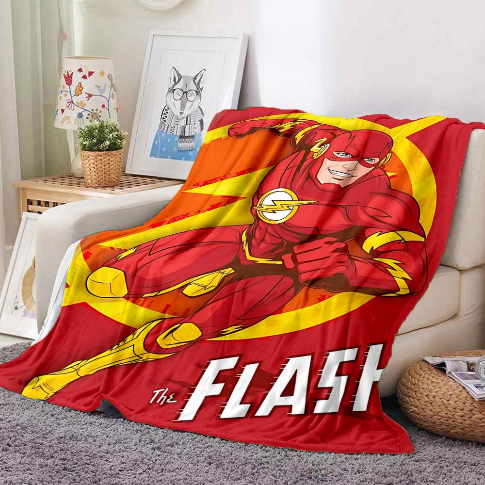 1 stuks Flash superheld Deken Polyester Vezel, Comfort voor Alle Seizoenen voor Bank, Bed, Kantoor, Auto, Kamperen Ideale Huisdecoratie & Cadeau, Kantoor Comfort