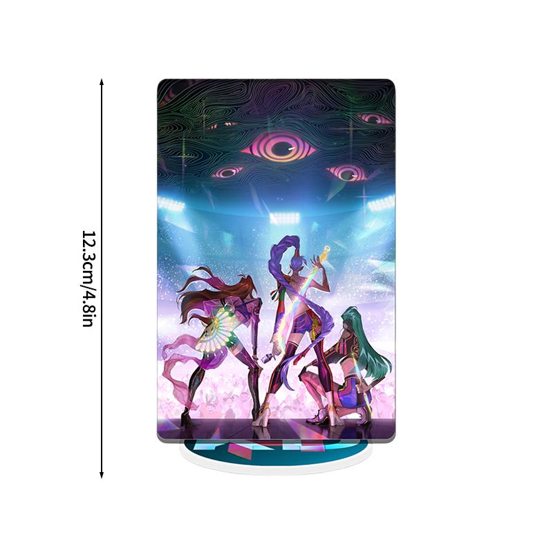 K-pop Demon Hunters Desktop Ornament Hunters Boys Group Figure Acrylic Stand Cartoon Ornaments Anime Po Frame