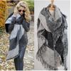 Accessoires Damen-Winter-warme Kaschmir-Schals, einfarbig, Quasten-Schal