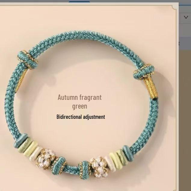 Dunhuang Red Pan Chang Knot Hand-Woven Bracelet – Wearable DIY Gift Accessory