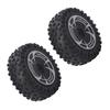 RC Car Front Wheel Tire Set Excellent Grip Rubber RC Front Tyre with Plastic Hub for WLtoys 144016 2988