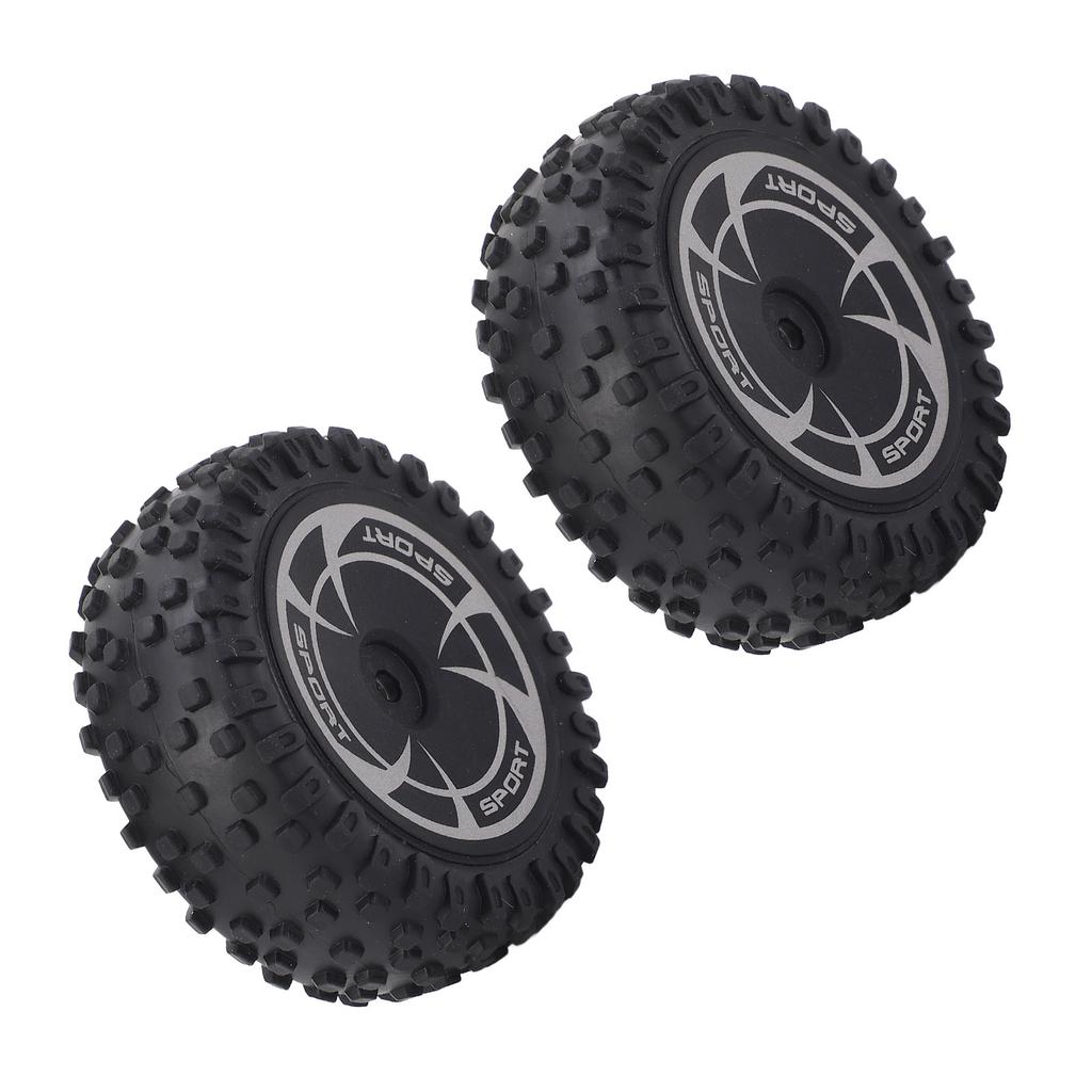 RC Car Front Wheel Tire Set Excellent Grip Rubber RC Front Tyre with Plastic Hub for WLtoys 144016 2988