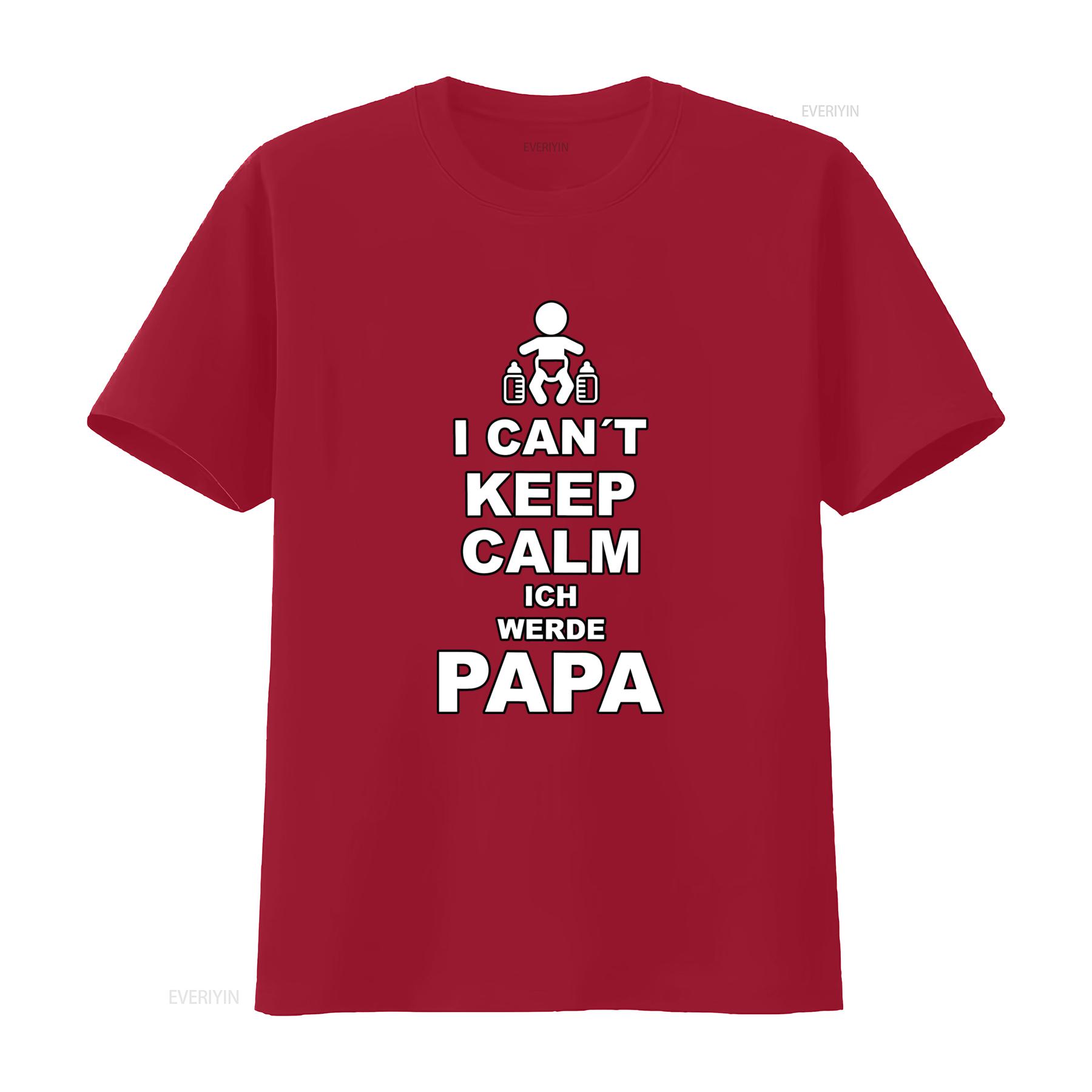 

Werdender Papa T Shirt I Cant Keep Calm Ich Werde Perfect for Expectant Fathers vintage Washed Soft Casual homme fashion S