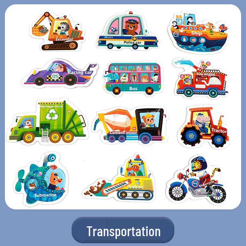 Large Magnetic Puzzle: Children s Early Education Cartoon Animals