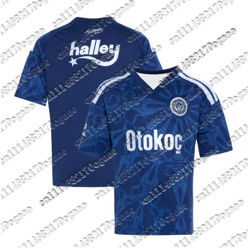 Herren Y2K Übergroßes Team Fan Fußballtrikot Fenerbahce Heimtrikot Kurzarm Schnelltrocknendes Oberteil Sport und Tägliche Streetstyle Outfits 6XL