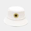 New sunflower applique bucket hat female tide small fresh pot hat student foldable sun hat