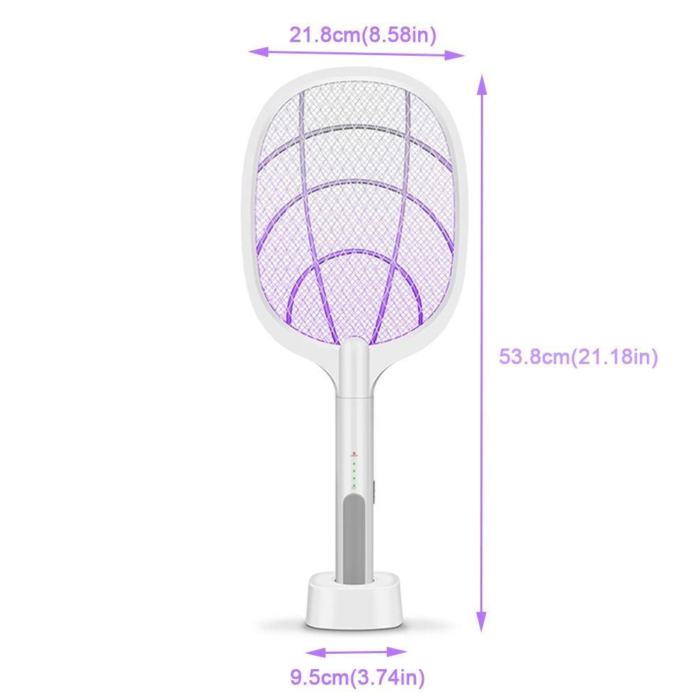 New Electric Mosquito Killer Lamp USB Rechargeable 3000V Fly Swatter Foldable 3 Layer Safety Mesh Repellent Lamp
