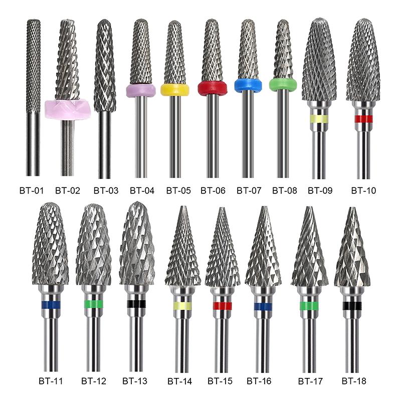 Tungsten Steel Nail Drill Bit Apparatus Nail Files Bits Electric Milling Cutter For Manicure Burr Drills Pedicure Tools