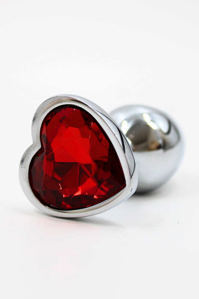 Plug Bijou Coeur En Aluminium Bijou Rouge Small Ry 013 Red