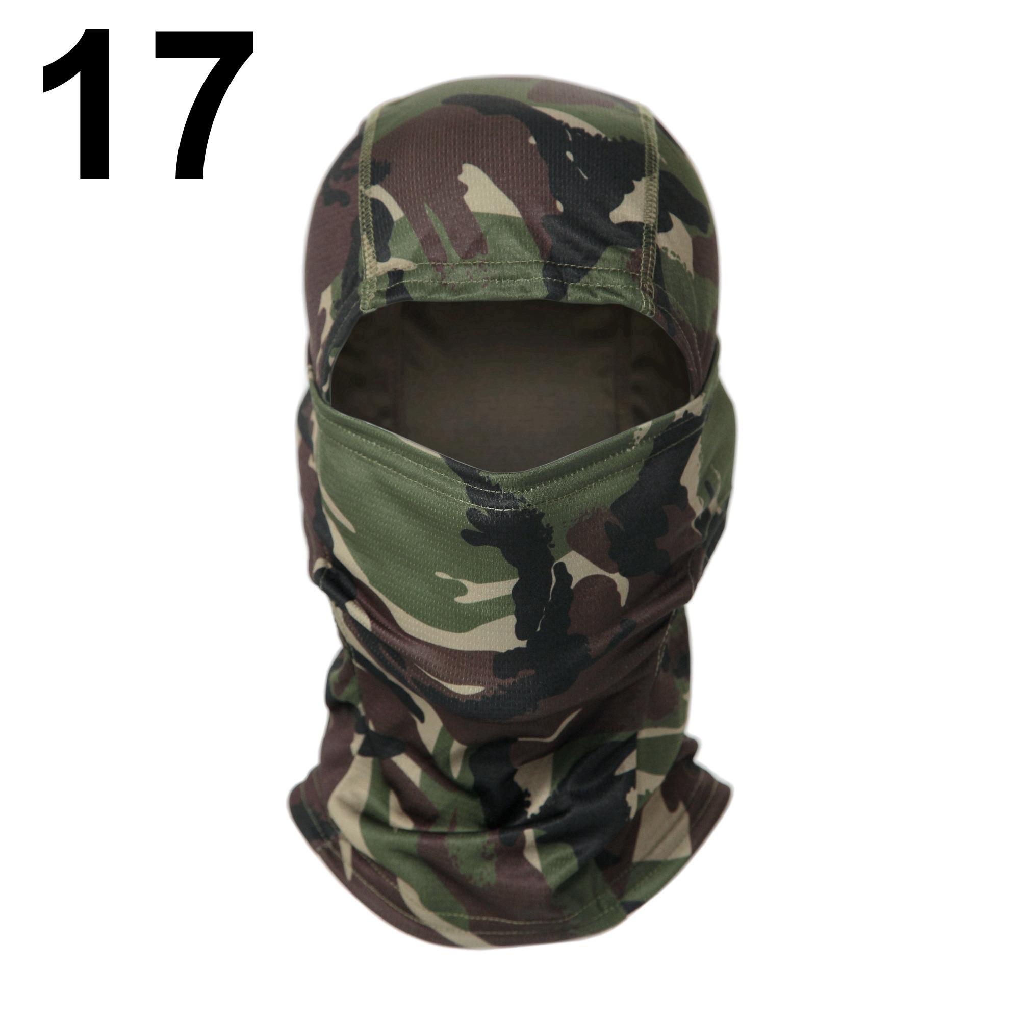 Tactische Balaclava Ski Bandana Full Face Nek Sjaal Hoofd Buiten Jacht Wandelen Leger Militair Fiets Fietsen Sjaal black