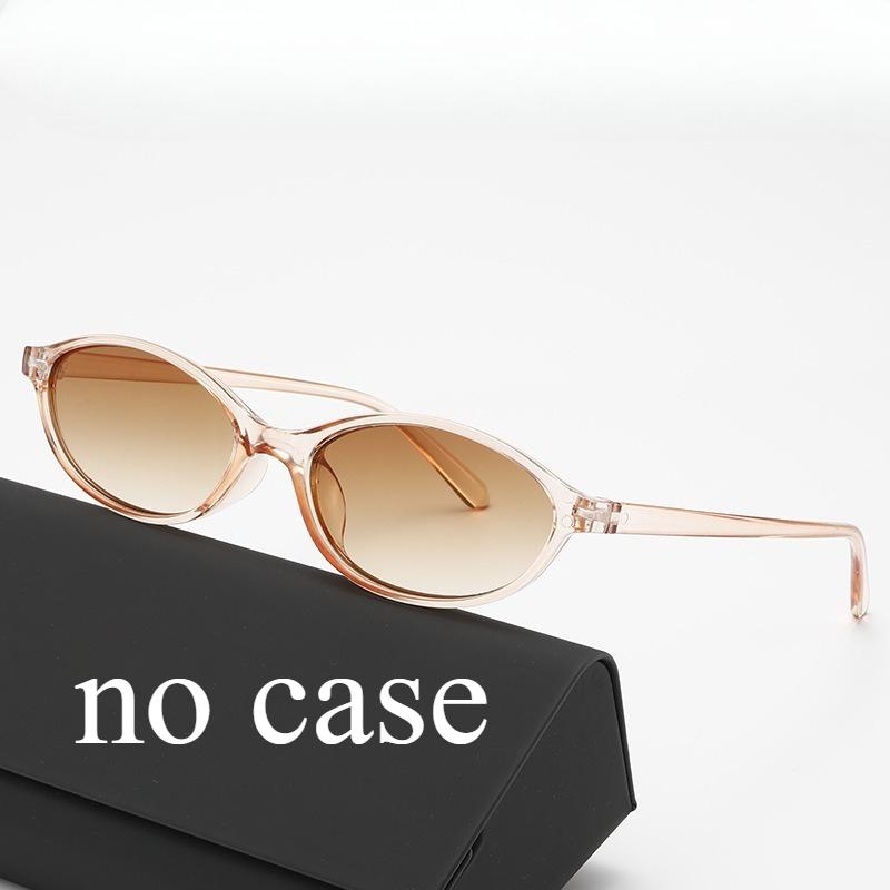 Retro Personality Small Frame Oval Sunglasses, Artistic Style Sunglasses, Trendy Sunglasses