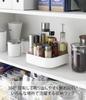 Yamazaki Jitsugyo Rotating Storage Rack Square White Approx. W20 x D20 x H6.3cm Tower Spice Rack Seasoning Rack Tray Tabletop Rack 2198