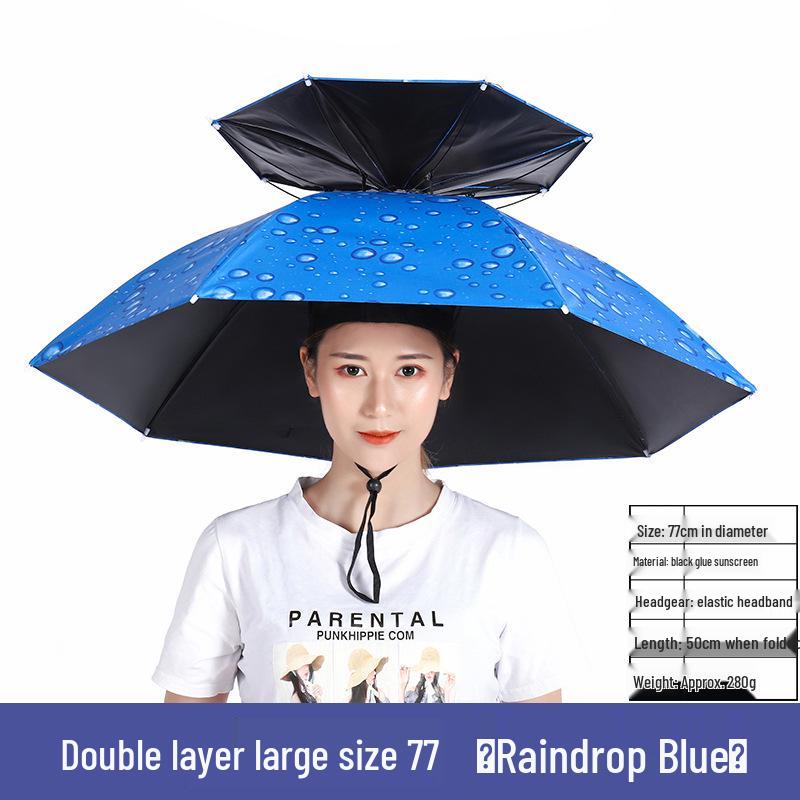 Cappello a Ombrello Pieghevole da Pesca per Adulti - Accessorio Personalizzato per Giornate di Sole