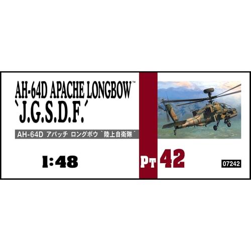 Hasegawa 1/48 Ground Self-Defense Force Japanese Naval Self-Defense Force Attack Helicopter AH-64D Apache Longbow Plastic Model PT42