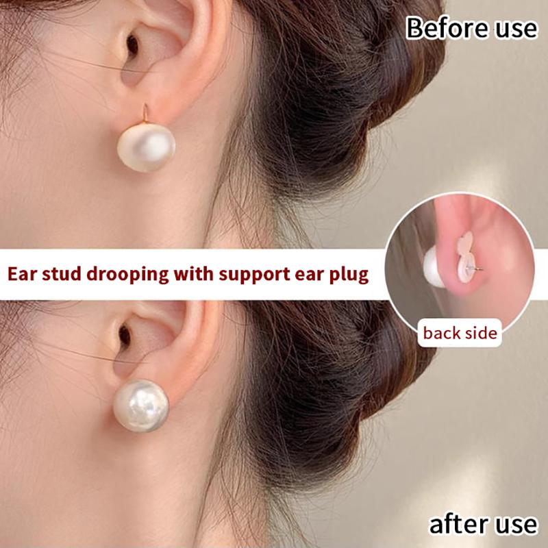 10Pcs Silicone Ear Back Stoppers Plug Blocked Caps Supportive Earring Lifters for Heavy Jewelry Making Accessory