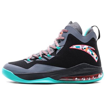 The Shield 1 Dämpfend Rutschfest Abriebfest High-Top Basketballschuhe Herren Schwarz Grün Sneaker 112141145R-1