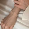 Three Layer Silver Round Bead Bracelet Women Minimalist Luxury Fashion Jewelry