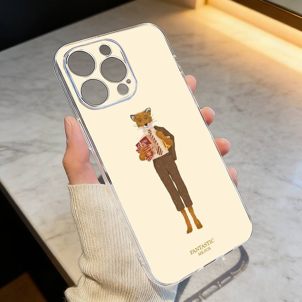 F-Fantastisch Herr F-Fuchs Handyhülle für iPhone 17 16 15 14 13 12 11 Mini Pro Max Plus Transparente Hülle