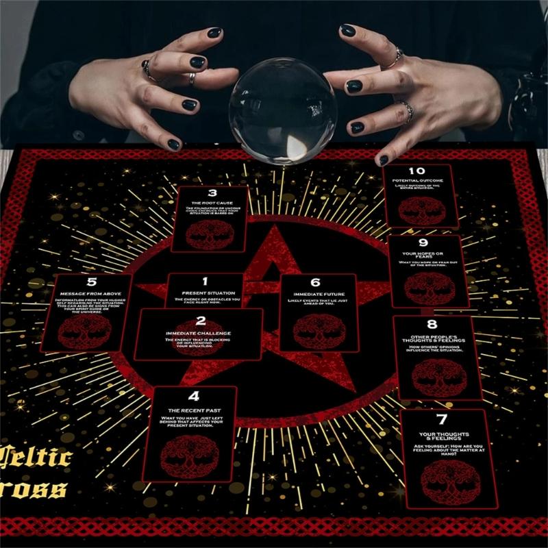 Card Reading Star Pattern Tarots Card Tablecloth Altars Cloth Altars Cloth Divinations Card Table Cloth Tapestry