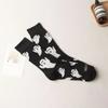 Streetwear Halloween Ghost Socks Cartoon Mid-Calf Socks Sweat Absorbent Socks Women  Students