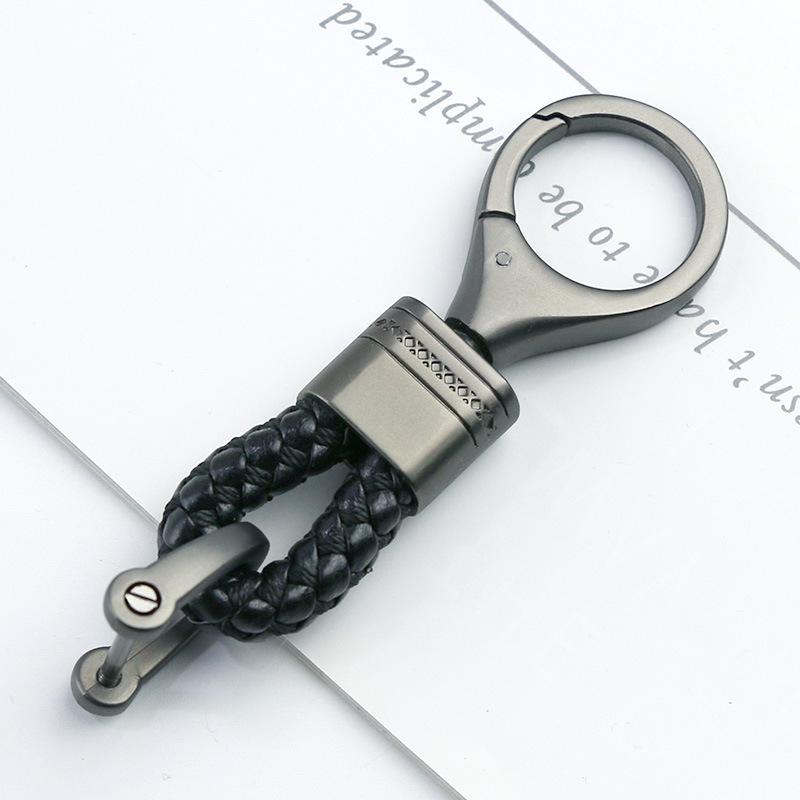 Braided Rope Sub-Gun Printing Keychain Men'S And Women'S Waist Hanging Big Head Chain General Car Key Bag Accessories