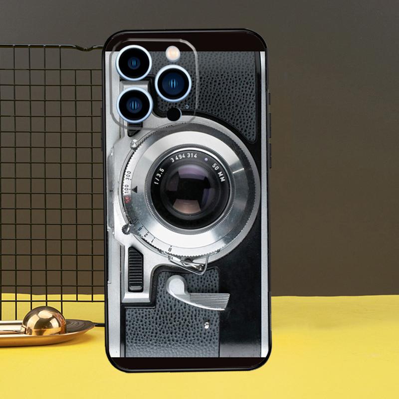 Retro Classic Vintage Camera Phone Case For iPhone 13 12 14 11 15 Pro Max Plus Mini 7 8 SE 2020 2022 X XR XS Max Cover