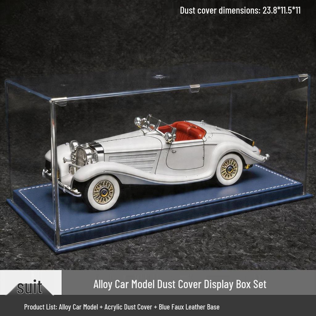 1/24 Mercedes-Benz 500K Modellauto aus Legierung mit Ton und Licht: Klassisches Retro-Ornament zum Zurückziehen, Geschenkbox zum Mittherbstfest
