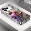 Tulip Flowers High-end Phone Case Electroplated Glass TPU PhoneCase for iPhone 17 16 15 14 13 12 11pm Pro Plus