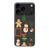 For iPhone 17 Pro Max Case Christmas Snowman Pattern Printing Straight Edge TPU Phone Back Cover