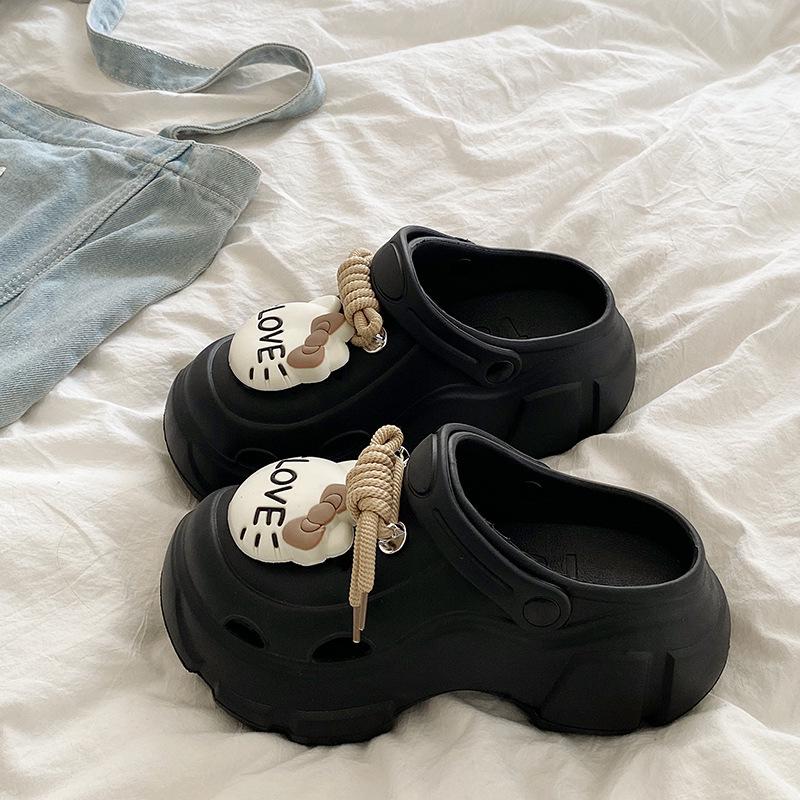Adorable Kids' Non-Slip Puppy Clogs for Girls - 2025 Summer Beach Toe Slippers with Thick Soles